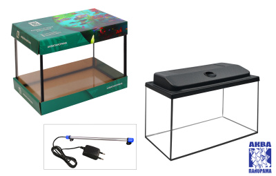 АКВАПАНОРАМА Аквариум 10л с крышкой и LED светильником